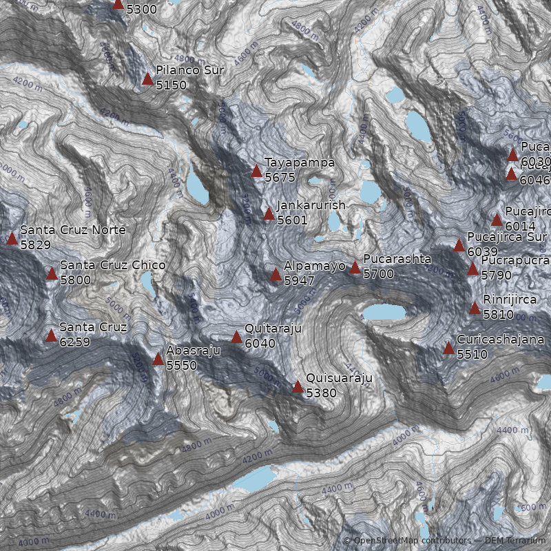 Mapa Nevado Alpamayo
