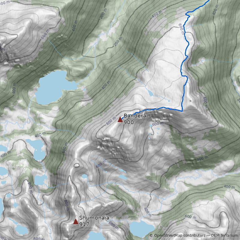 Mapa Cerro Bandera