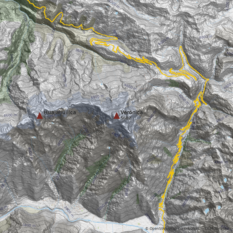 Mapa Nevado Verónica