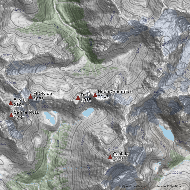 Mapa Cerro Nudo Orográfico