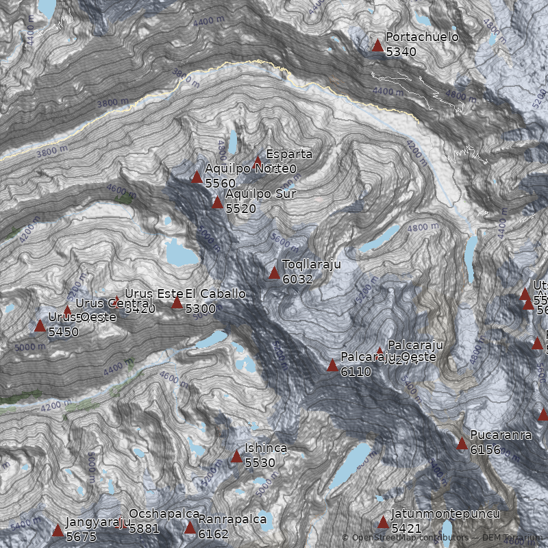 Mapa Nevado Toqllaraju