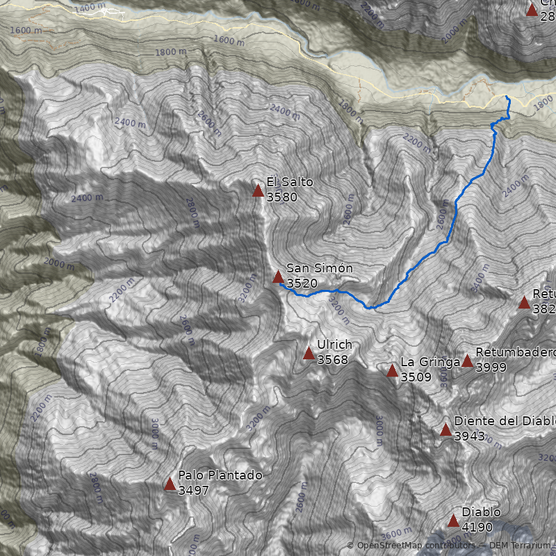 Mapa Cerro San Simón