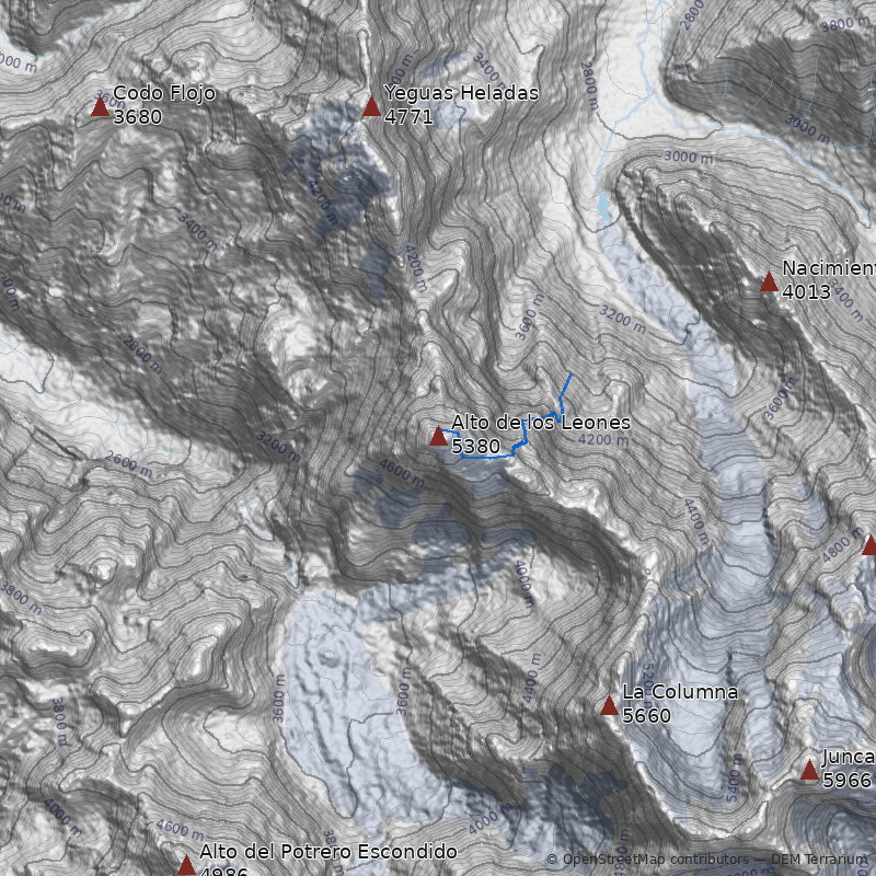 Mapa Cerro Alto de los Leones