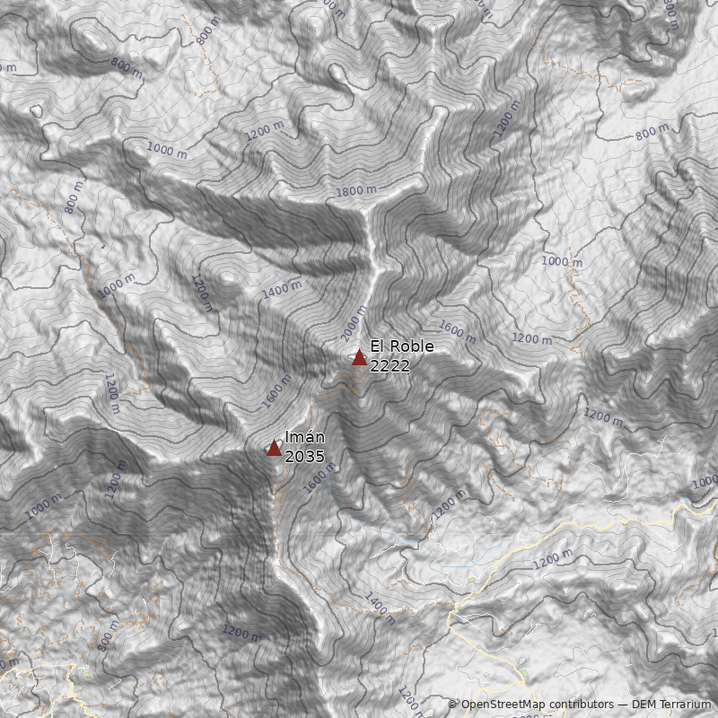 Mapa Cerro El Roble