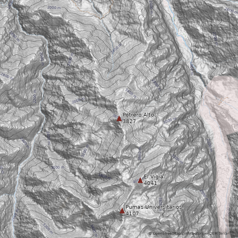 Mapa Cerro Potrero Alto