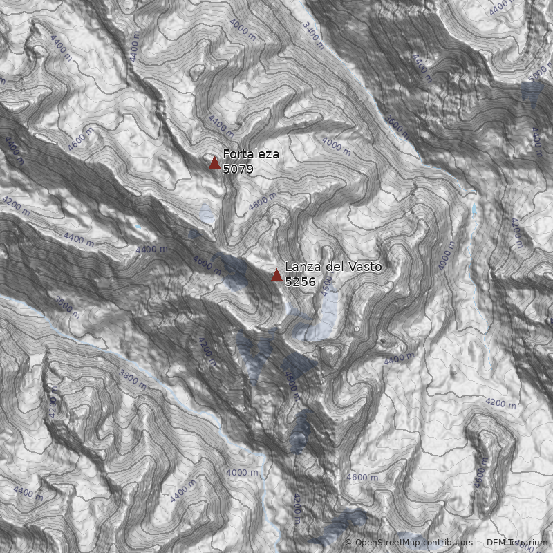 Mapa Cerro Lanza del Vasto