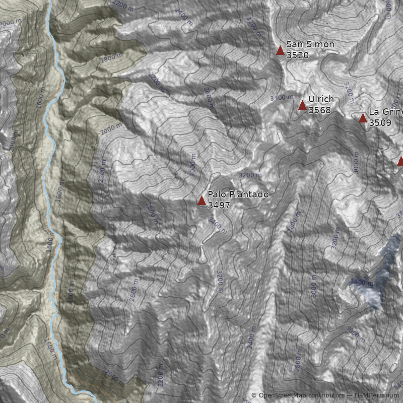 Mapa Cerro Palo Plantado