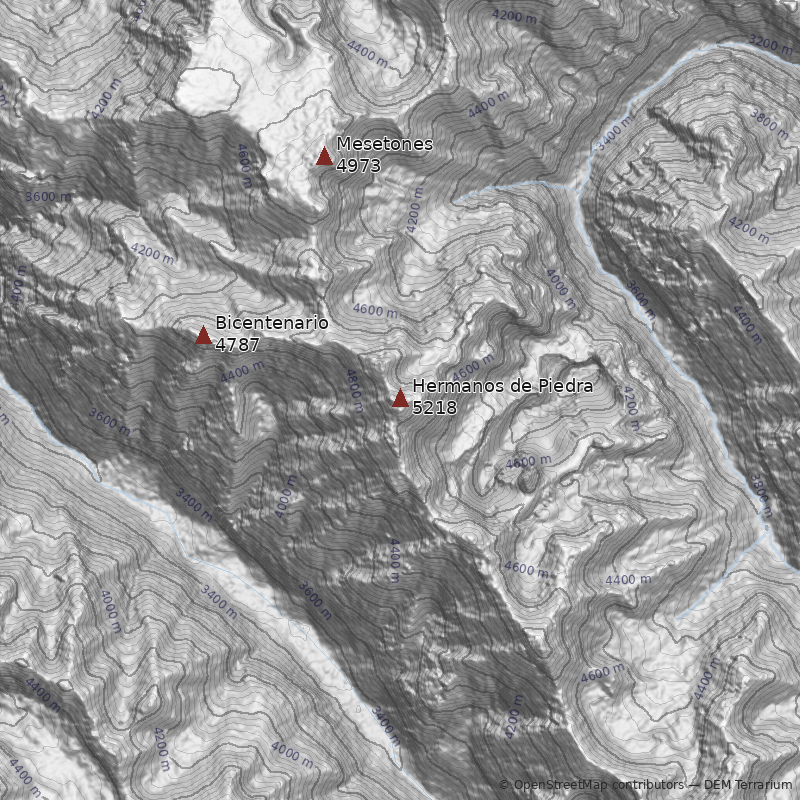 Mapa Cerro Hermanos de Piedra