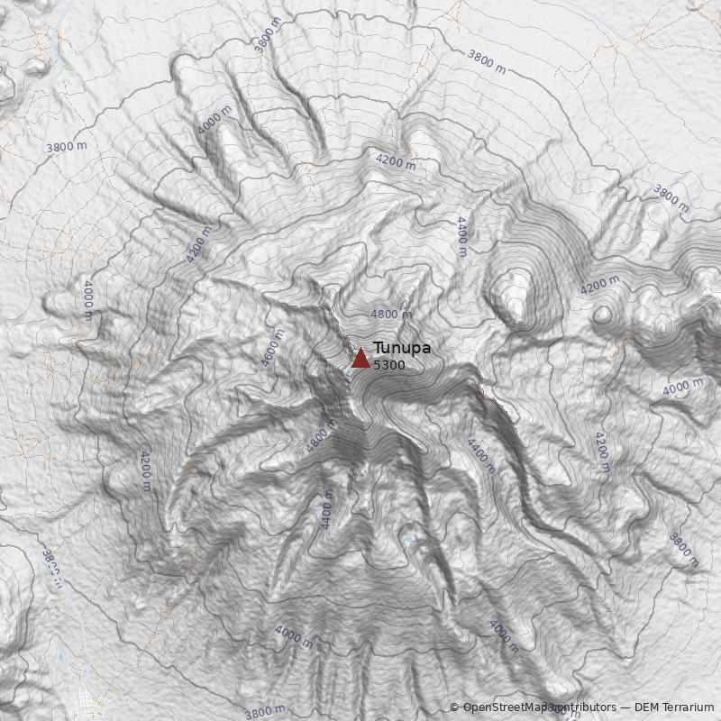 Mapa Volcán Tunupa