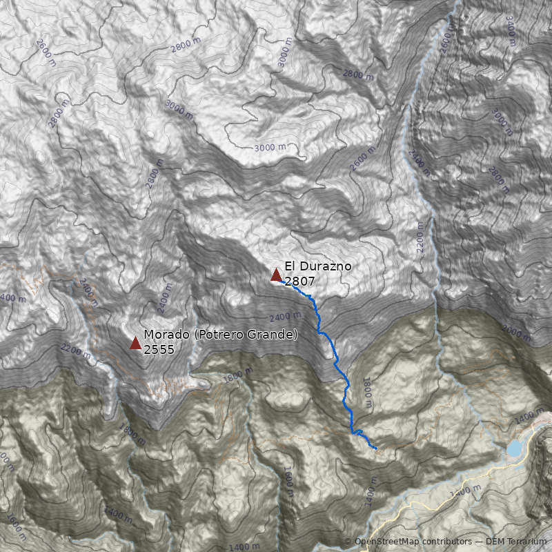 Mapa Cerro El Durazno