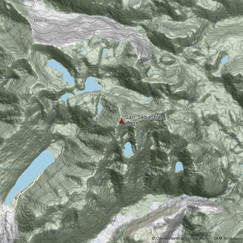 Mapa Cerro San Sebastián