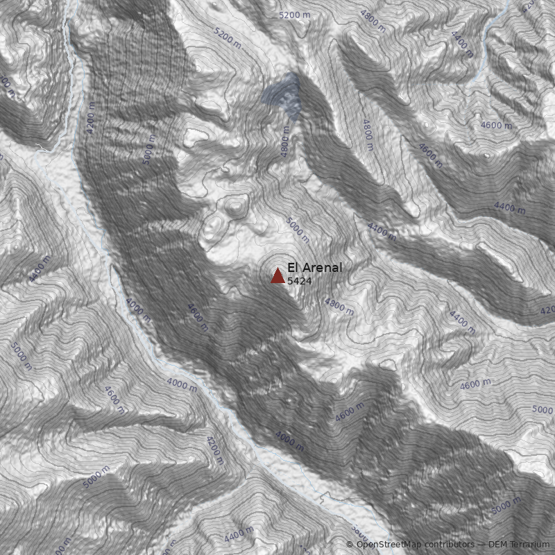 Mapa Cerro El Arenal