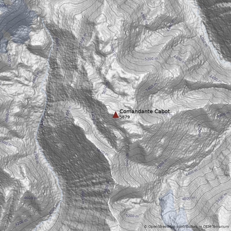 Mapa Cerro Comandante Cabot