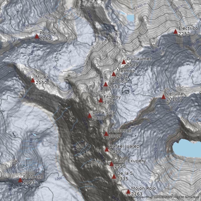 Mapa Monte Fitz Roy