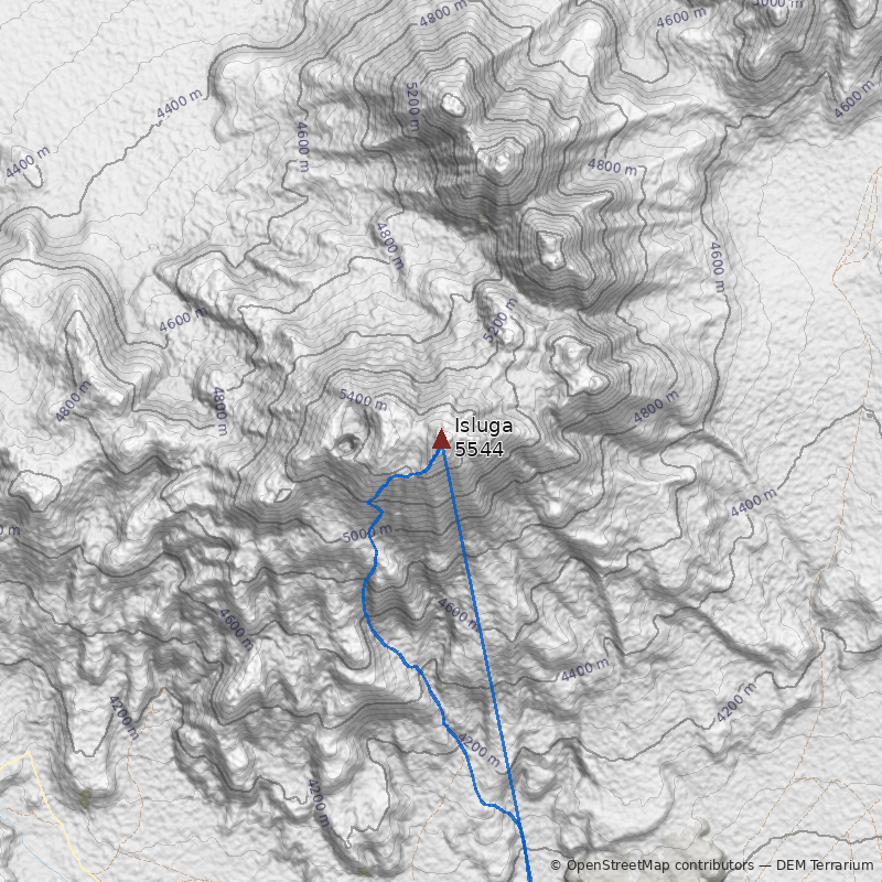 Mapa Volcán Isluga