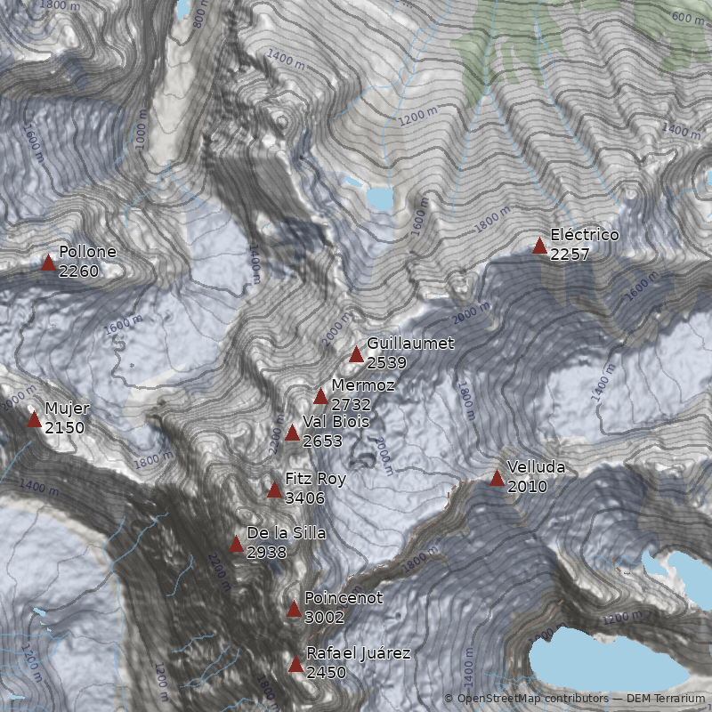 Mapa Aguja Guillaumet