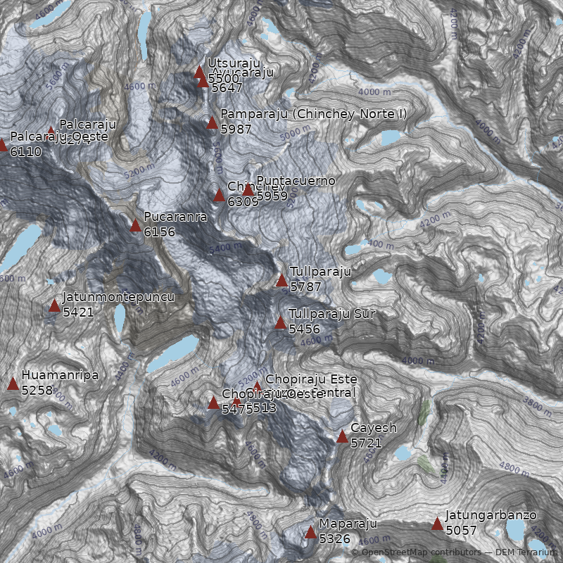 Mapa Cerro Tullparaju