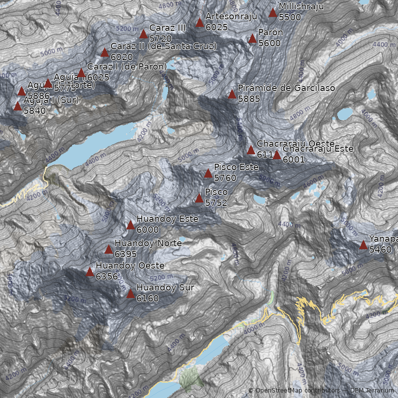 Mapa Nevado Pisco