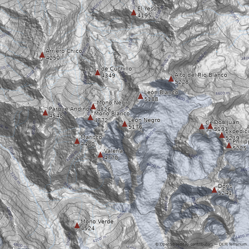 Mapa Cerro León Negro