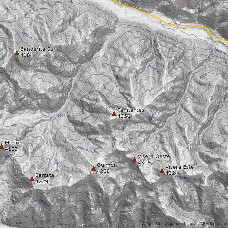 Mapa Cerro Penitentes