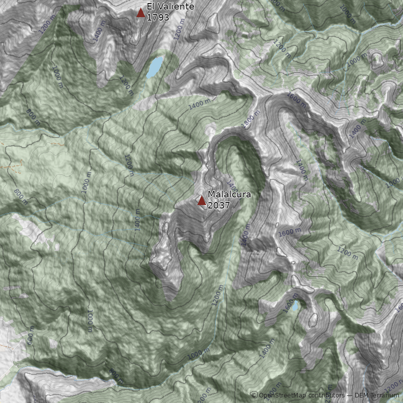 Mapa Cerro Malalcura