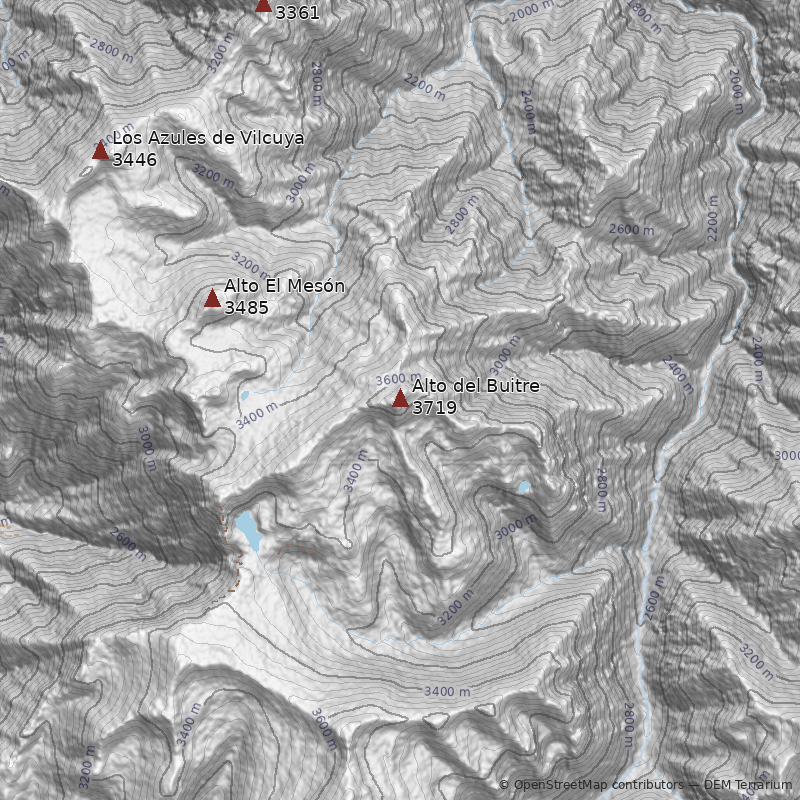Mapa Cerro Alto del Buitre