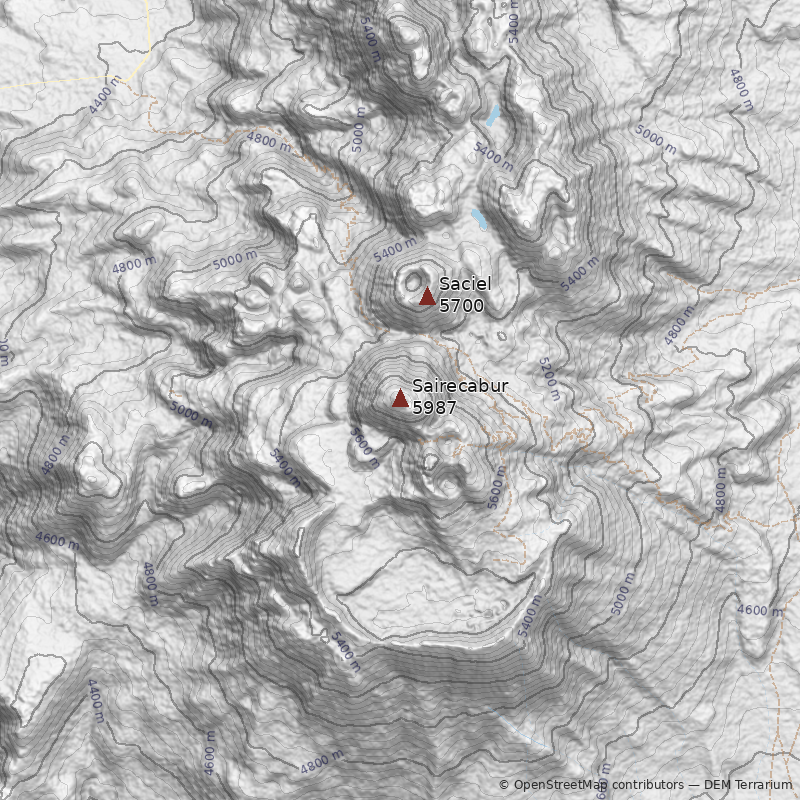 Mapa Volcán Sairecabur