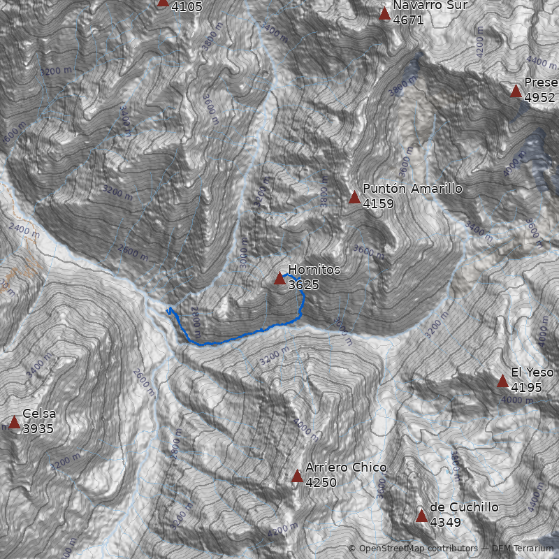 Mapa Cerro Hornitos
