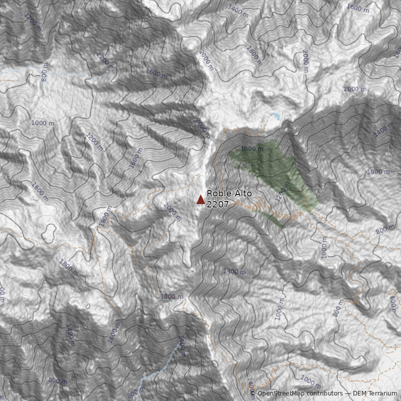 Mapa Cerro Roble Alto