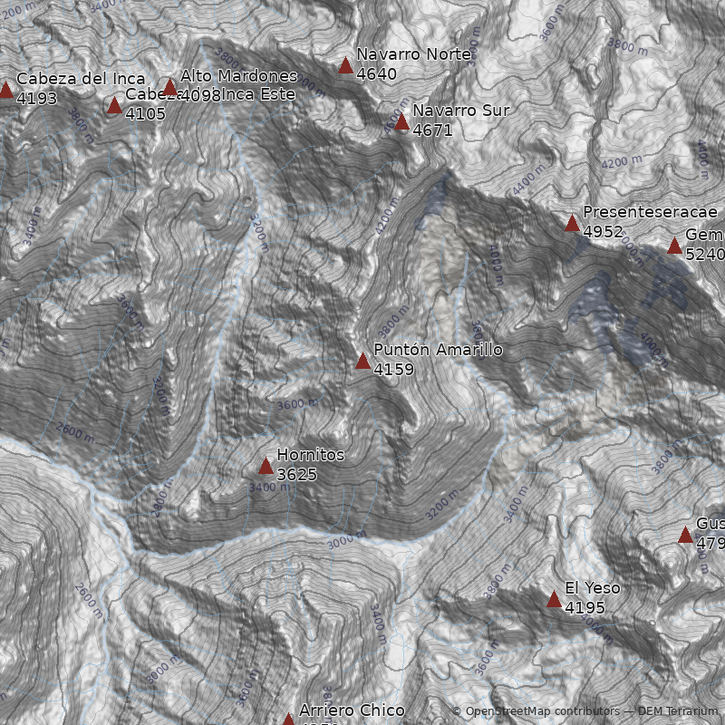 Mapa Cerro Puntón Amarillo