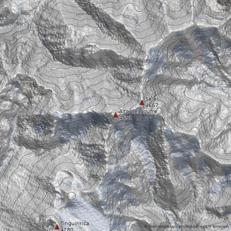 Mapa Cerro Alto del Azufre