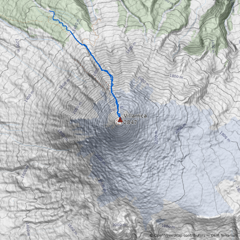 Mapa Volcán Villarrica