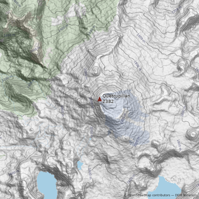 Mapa Volcán Quetrupillán