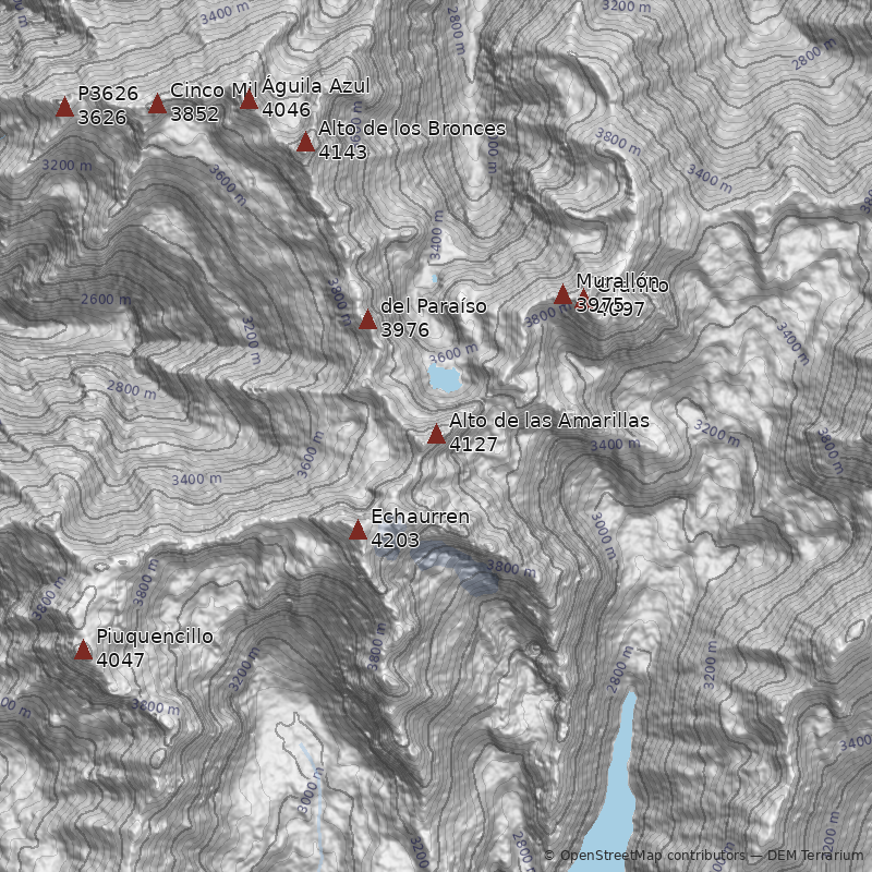 Mapa Cerro Alto de las Amarillas