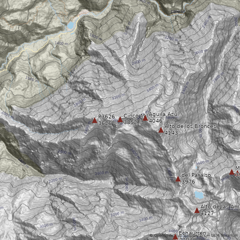 Mapa Cerro Cinco Mil