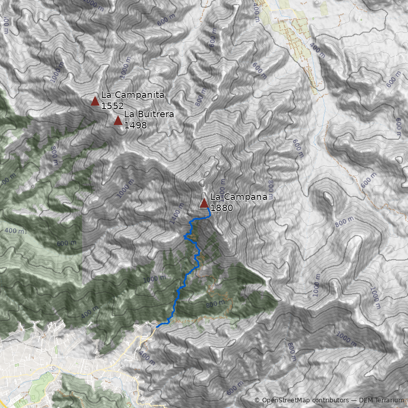 Mapa Cerro La Campana