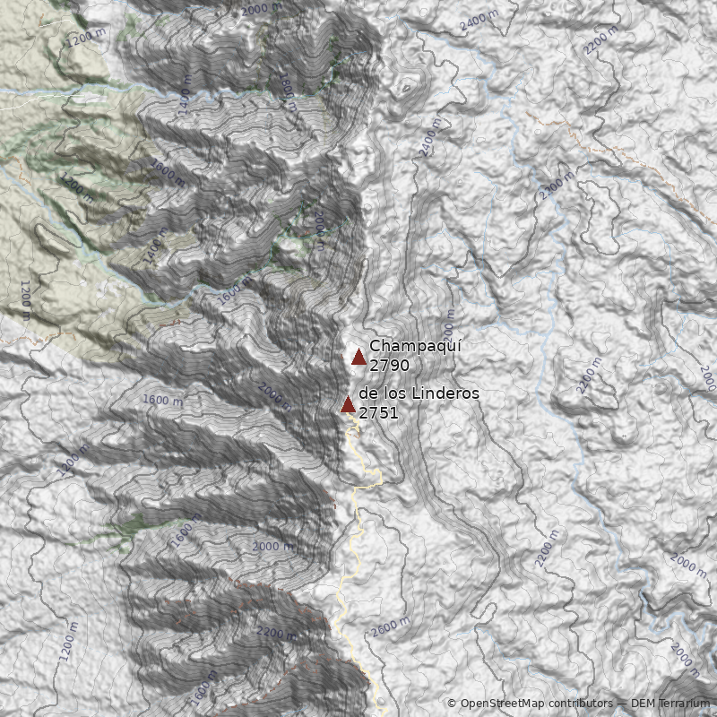 Mapa Cerro Champaquí