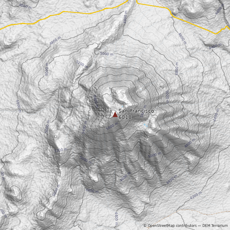 Mapa Nevado San Francisco