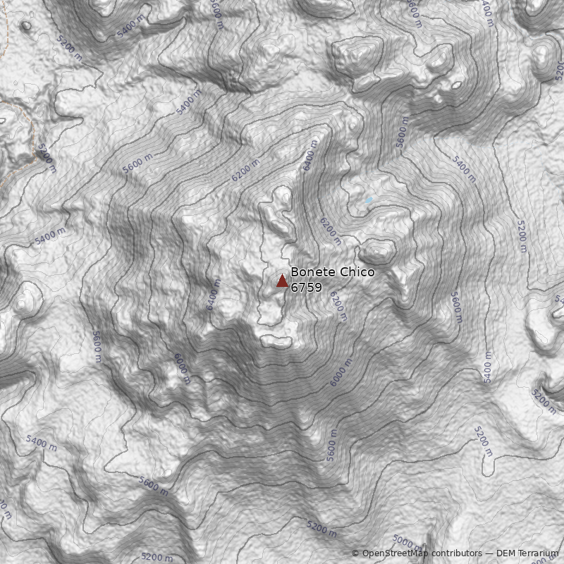 Mapa Cerro Bonete Chico