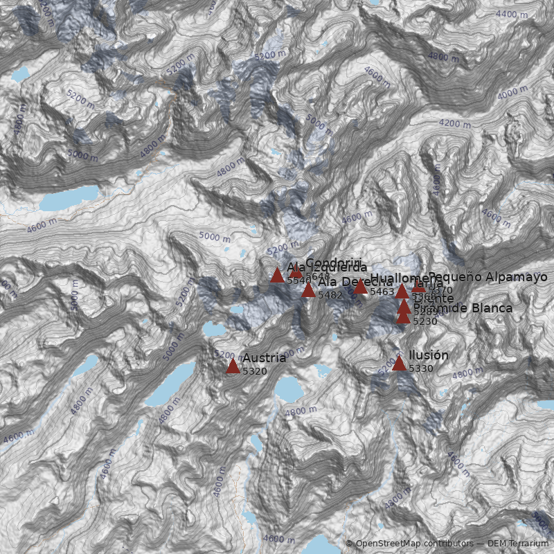 Mapa Cerro Ala Izquierda
