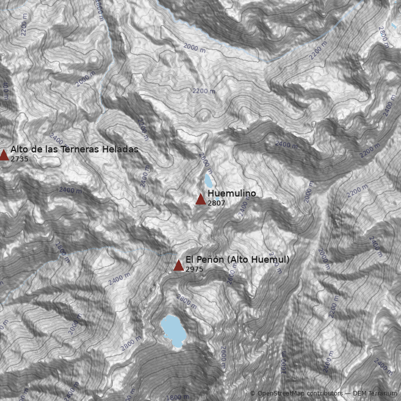 Mapa Cerro Huemulino