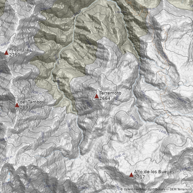 Mapa Cerro Terremoto