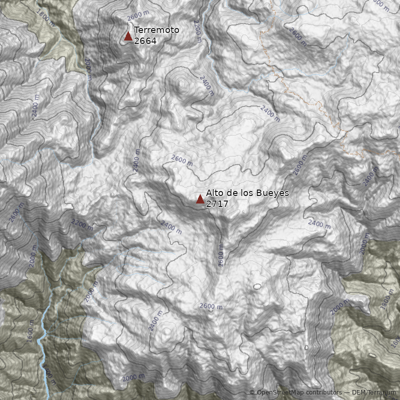 Mapa Cerro Alto de los Bueyes