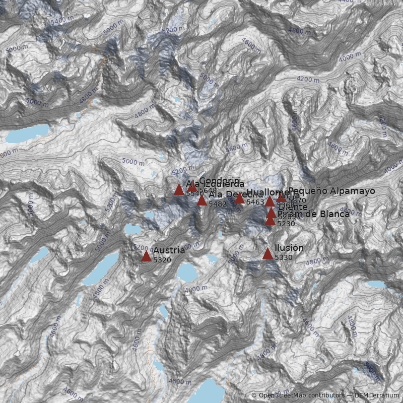 Mapa Cerro Ala Derecha