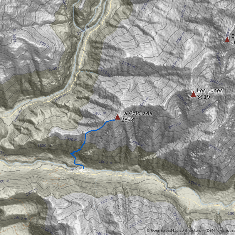 Mapa Cerro La Colorada
