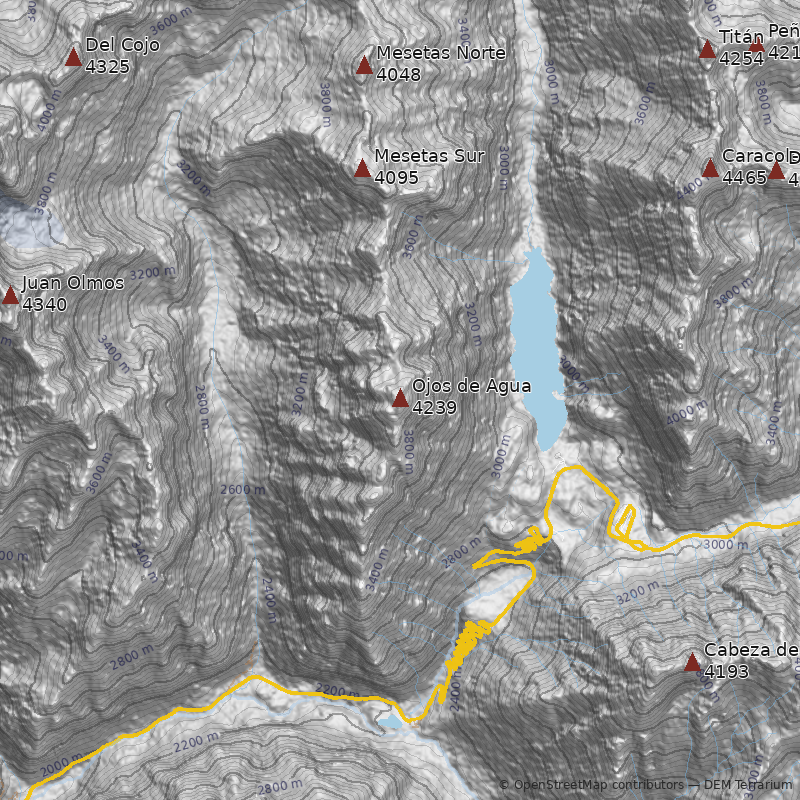 Mapa Cerro Ojos de Agua