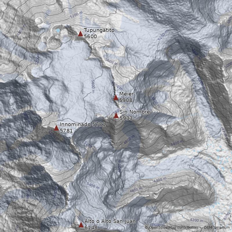 Mapa Nevado Sin Nombre