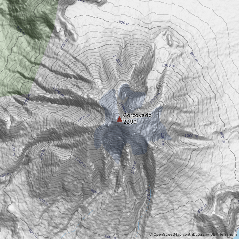 Mapa Volcán Corcovado