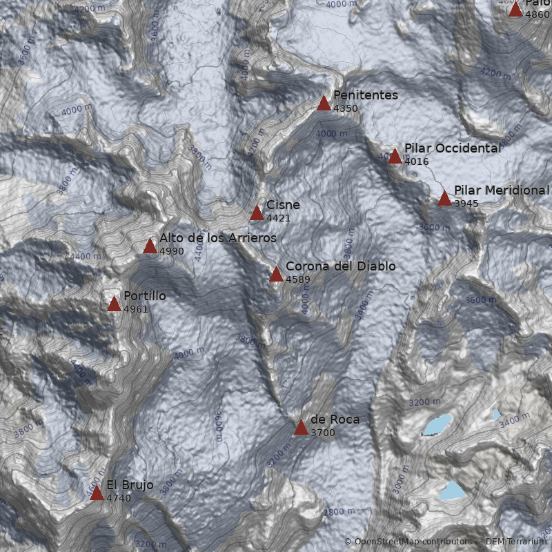 Mapa Cerro Corona del Diablo