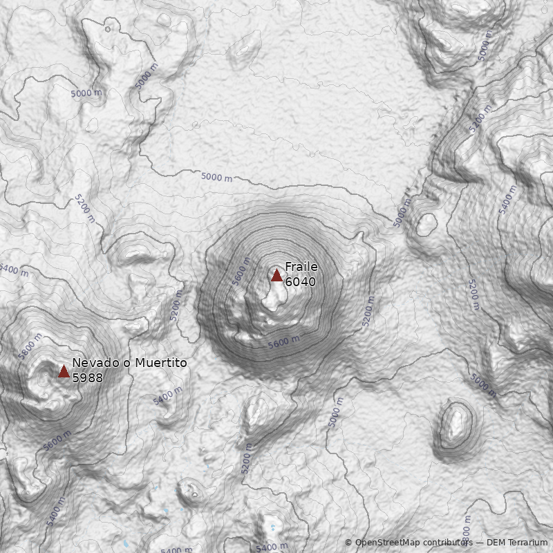 Mapa Volcán Fraile